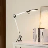 Lindby Arbejdsrum/Kontor|Bordlamper > LED-klemmelampe Nyxaris, sølv, metal, CCT, 52 cm