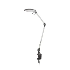 Lindby Arbejdsrum/Kontor|Bordlamper > LED-klemmelampe Nyxaris, sølv, metal, CCT, 52 cm