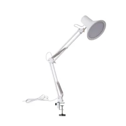 Lindby Arbejdsrum/Kontor|Bordlamper > LED-klemmelampe Undra, hvid, metal, justerbar