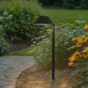 Udendørs Spot ^ Lindby LED-lampe med jordspyd Capelo, sort, metal, 77 cm