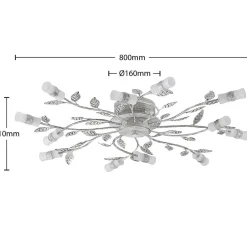 Lindby Gang|Loftlamper > LED-loftlampe Bolonia, bronze/hvid, Ø 80 cm