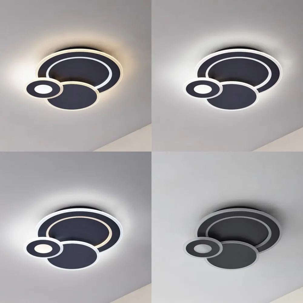 Lindby Loftlamper|Pendellamper > LED-loftlampe Briar, sort, metal, fjernbetjening