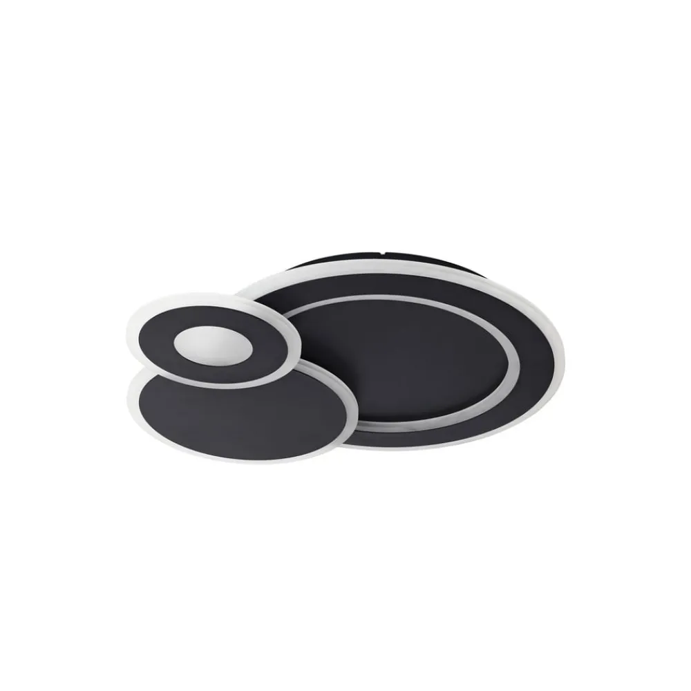 Lindby Loftlamper|Pendellamper > LED-loftlampe Briar, sort, metal, fjernbetjening