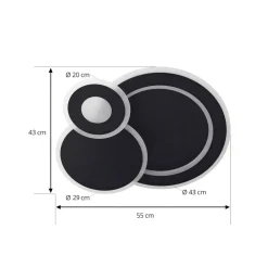 Lindby Loftlamper|Pendellamper > LED-loftlampe Briar, sort, metal, fjernbetjening