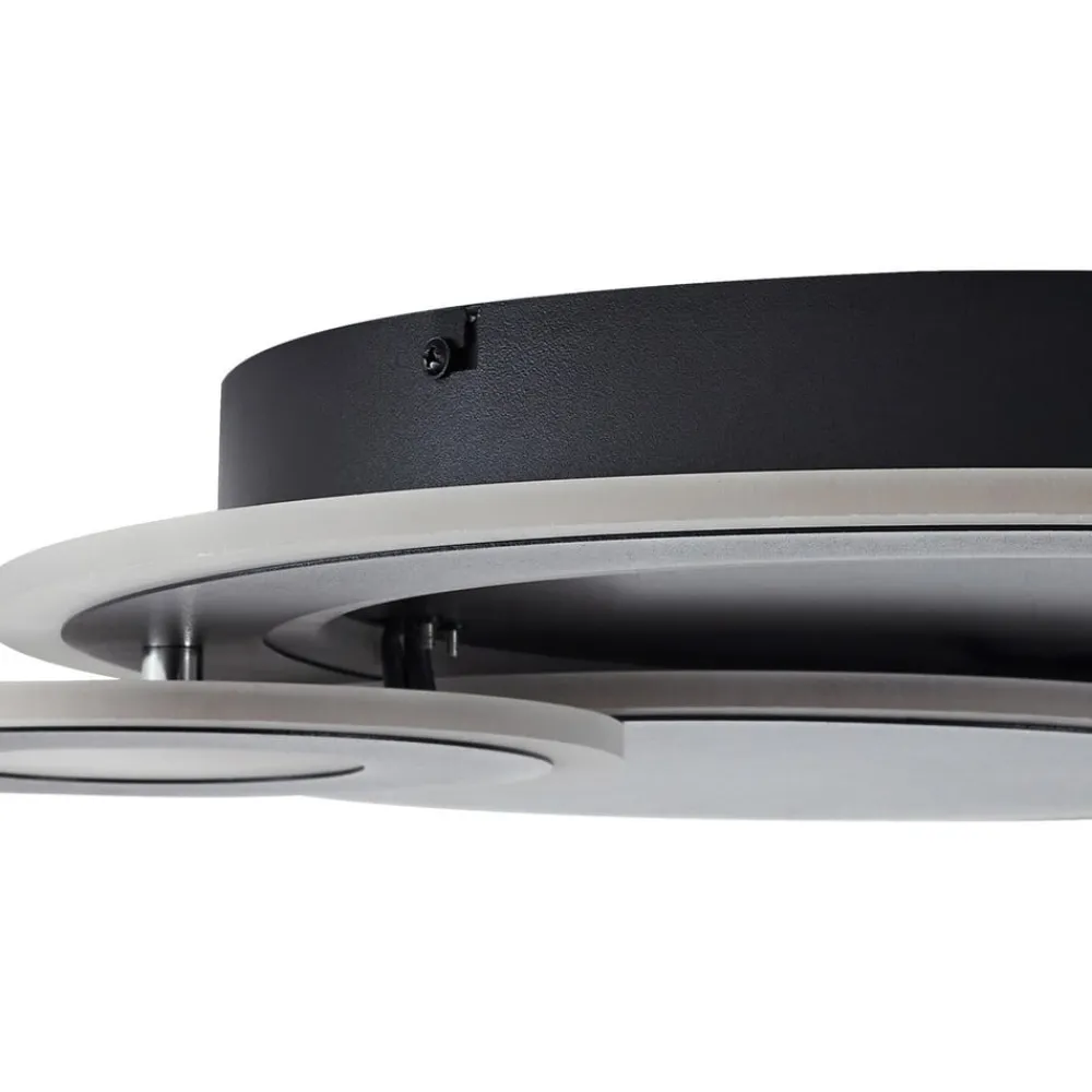 Lindby Loftlamper|Pendellamper > LED-loftlampe Briar, sort, metal, fjernbetjening