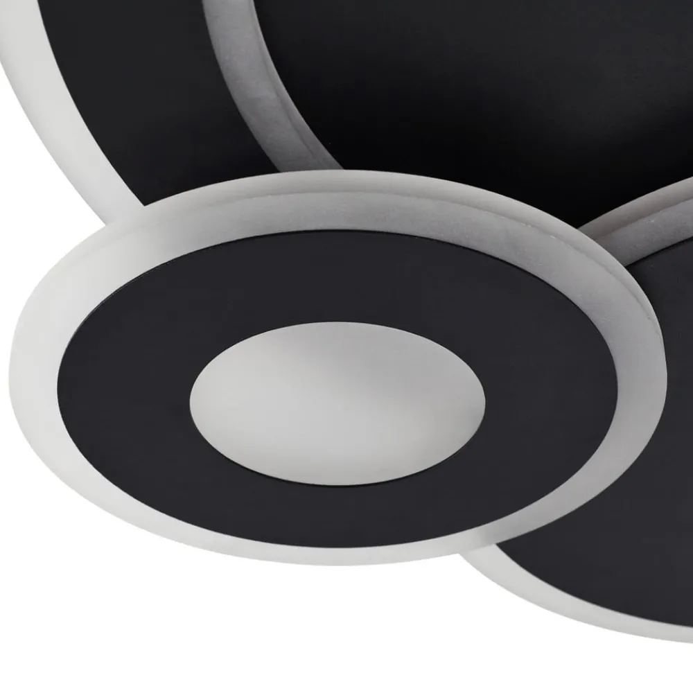Lindby Loftlamper|Pendellamper > LED-loftlampe Briar, sort, metal, fjernbetjening