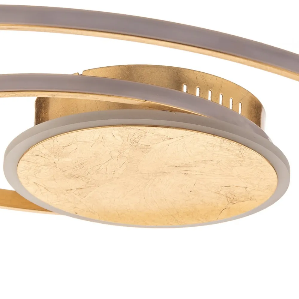 Gang|Loftlamper ^ Lindby LED-loftlampe Dorle, Ø 60 cm, guld, aluminium
