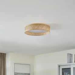 Lindby Loftlamper|Loftlamper > LED-loftlampe Eilif, bambus, Ø 40 cm