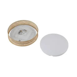 Lindby Loftlamper|Loftlamper > LED-loftlampe Eilif, bambus, Ø 40 cm