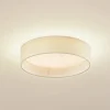 Loftlamper ^ Lindby LED-loftlampe Eilif, stof, hvid, Ø 40 cm, CCT