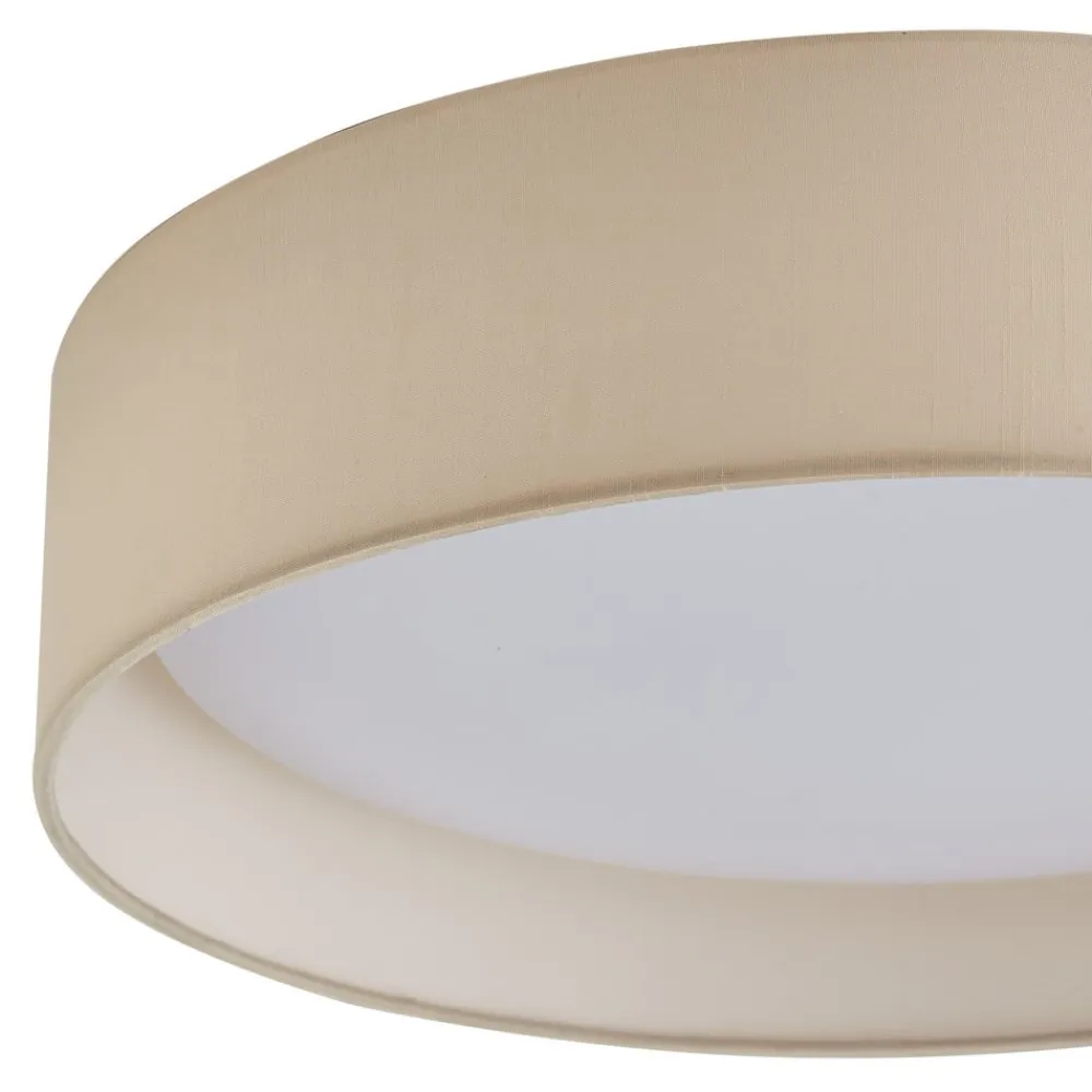 Loftlamper ^ Lindby LED-loftlampe Eilif, stof, hvid, Ø 40 cm, CCT