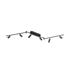 Gang|Loftlamper ^ Lindby LED-loftlampe Eldrin, 6 lyskilder, spots, sort