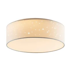 Lindby Loftlamper|Pendellamper > LED-loftlampe Ellamina, 40 cm, hvid, tekstil