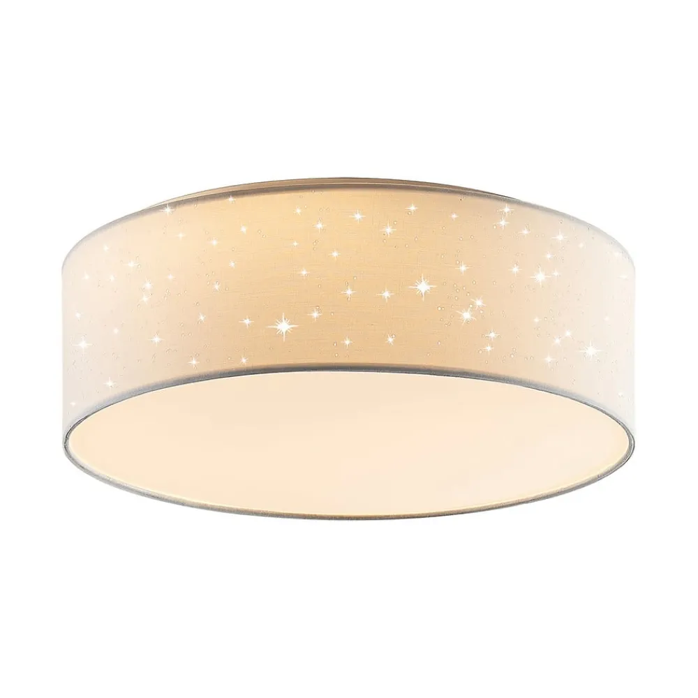 Lindby Loftlamper|Pendellamper > LED-loftlampe Ellamina, 40 cm, hvid, tekstil