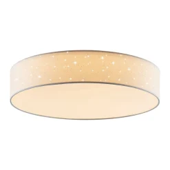 Loftlamper|Loftlamper ^ Lindby LED-loftlampe Ellamina, Ø 60 cm, hvid, tekstil