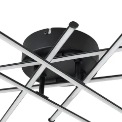 Lindby Loftlamper > LED-loftlampe Elviano, Ø 80 cm, sort, 3.000 K