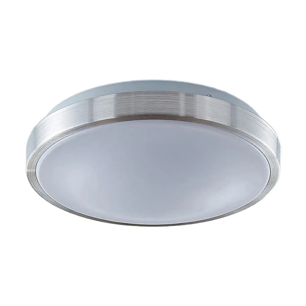 Lindby Gang|Loftlamper > LED-loftlampe Emelie, Ø 27 cm, aluminiumsfarvet, metal