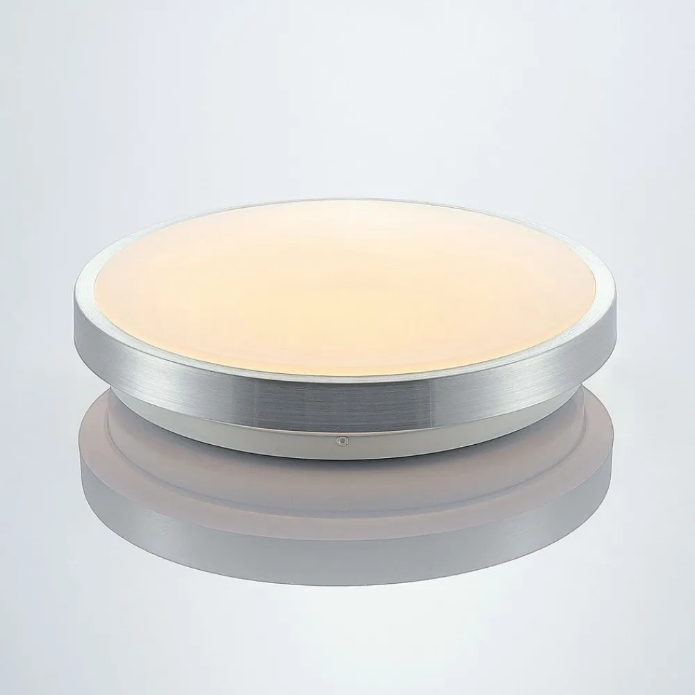 Lindby Gang|Loftlamper > LED-loftlampe Emelie, Ø 27 cm, aluminiumsfarvet, metal