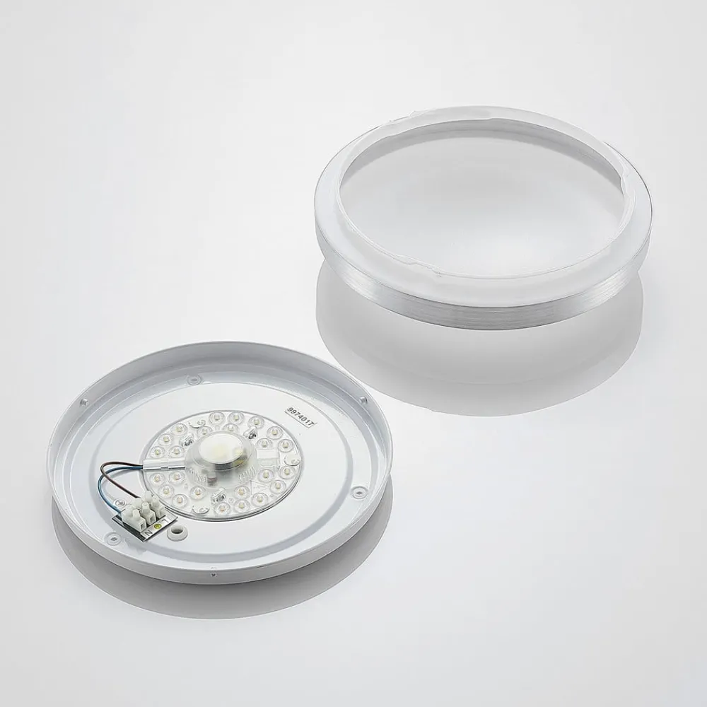 Lindby Gang|Loftlamper > LED-loftlampe Emelie, Ø 27 cm, aluminiumsfarvet, metal
