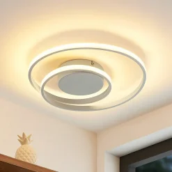Lindby Loftlamper|Loftlamper > LED-loftlampe Emisua, hvid, CCT, dæmpbar