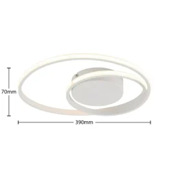 Lindby Loftlamper|Loftlamper > LED-loftlampe Emisua, hvid, CCT, dæmpbar