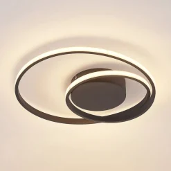 Lindby Loftlamper|Loftlamper > LED-loftlampe Emisua, sort, CCT, dæmpbar