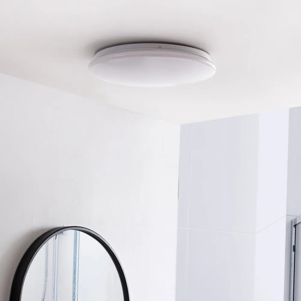 Gang|Loftlamper ^ Lindby LED-loftlampe Eovi, Ø 33 cm, hvid, 3.000 K, rund