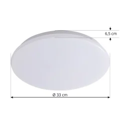 Gang|Loftlamper ^ Lindby LED-loftlampe Eovi, Ø 33 cm, hvid, 3.000 K, rund