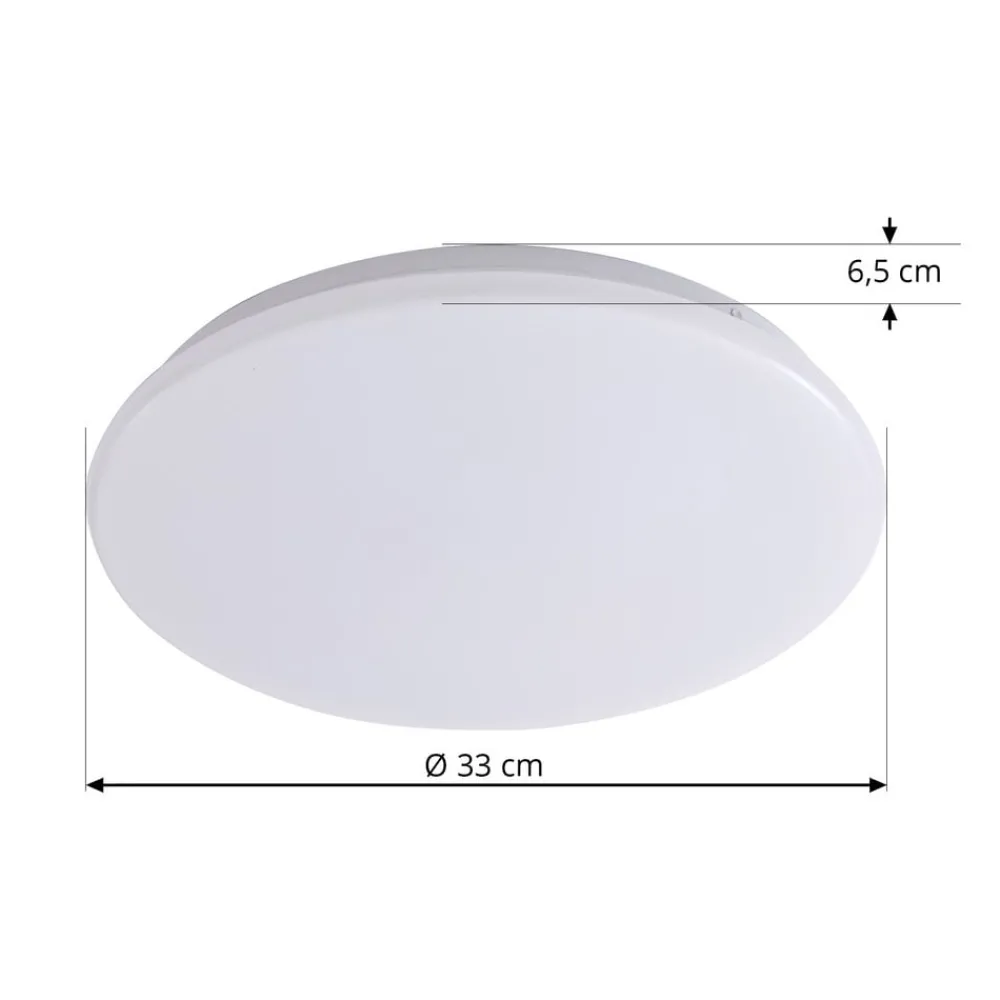Gang|Loftlamper ^ Lindby LED-loftlampe Eovi, Ø 33 cm, hvid, 3.000 K, rund