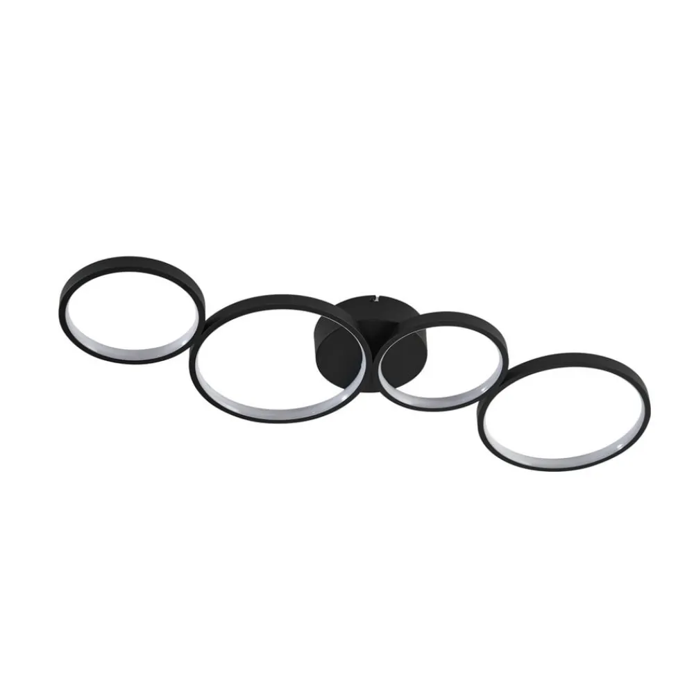 Lindby Loftlamper|Pendellamper > LED-loftlampe Evengeline, sort, aluminium, 88 cm