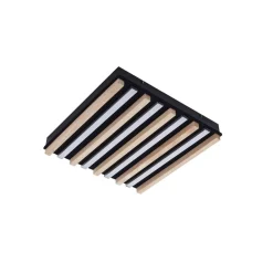 Lindby Gang|Loftlamper > LED-loftlampe Firka, hvid, træ, 42 cm, CCT, dæmpbar.