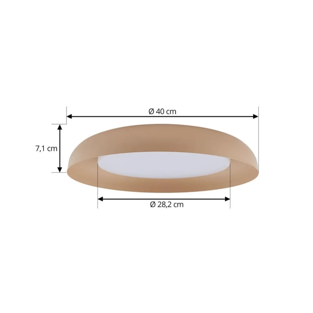 Lindby Gang|Loftlamper > LED-loftlampe Florie, beige, metal, Ø 40 cm