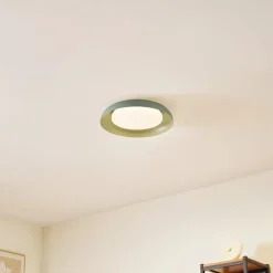 Lindby Gang|Loftlamper > LED-loftlampe Florie, grøn, metal, Ø 40 cm