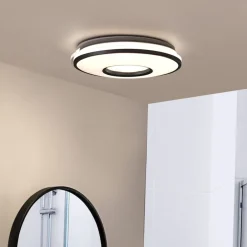 Lindby Gang|Loftlamper > LED-loftlampe Furgo, sølv/hvid, plast, IP44