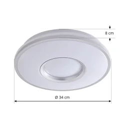 Lindby Gang|Loftlamper > LED-loftlampe Furgo, sølv/hvid, plast, IP44