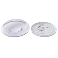 Lindby Gang|Loftlamper > LED-loftlampe Furgo, sølv/hvid, plast, IP44