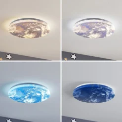 Lindby Gang|Loftlamper > LED-loftlampe Gaios Ø 38 cm, blå, CCT, dæmpbar