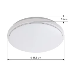 Lindby Gang|Loftlamper > LED-loftlampe Glamo, Ø 39 cm, krom, hvid, IP44