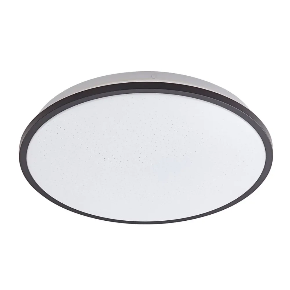 Lindby Loftlamper|Loftlamper > LED-loftlampe Glane, Ø 38 cm, sort/hvid, IP44