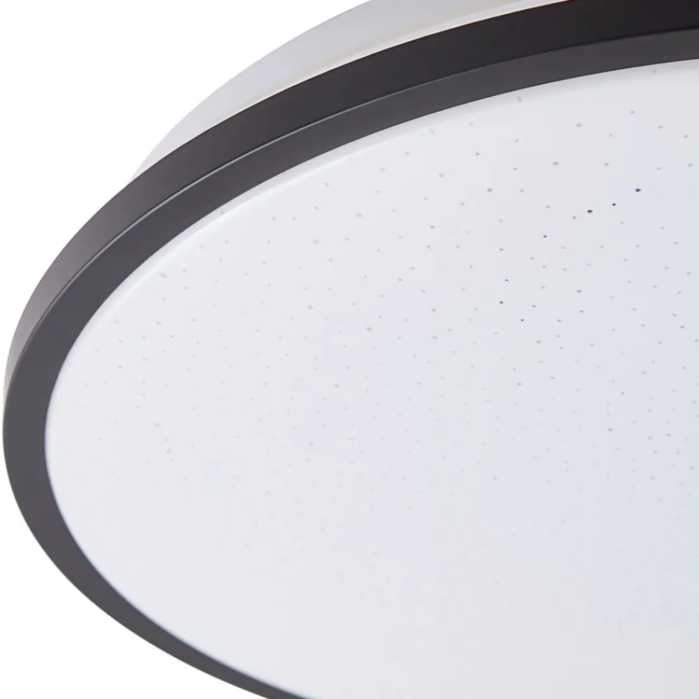 Lindby Loftlamper|Loftlamper > LED-loftlampe Glane, Ø 38 cm, sort/hvid, IP44