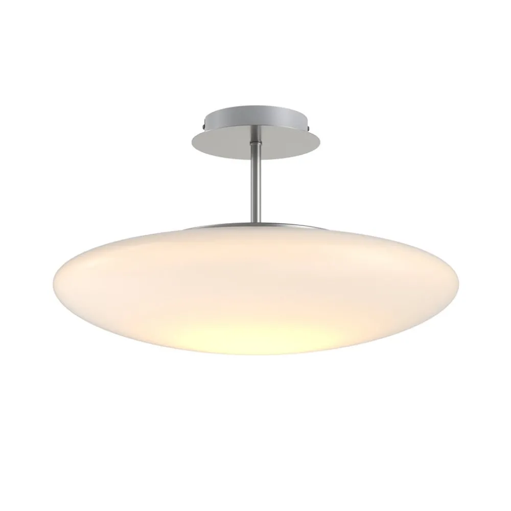 Pendellamper|Loftlamper ^ Lindby LED-loftlampe Gunda, hvid, glas, Ø 48 cm, dæmpbar