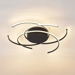 Lindby Loftlamper|Loftlamper > LED-loftlampe, Hamza, Ø 49 cm, sort, aluminium