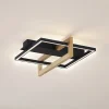 Lindby Gang|Loftlamper > LED-loftlampe Holamu, 46 cm, sort, træ, metal