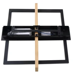 Lindby Gang|Loftlamper > LED-loftlampe Holamu, 46 cm, sort, træ, metal