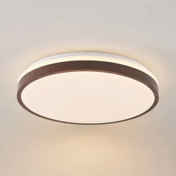 Lindby Gang|Loftlamper > LED-loftlampe Hudsona, Ø 49 cm, træ, brun