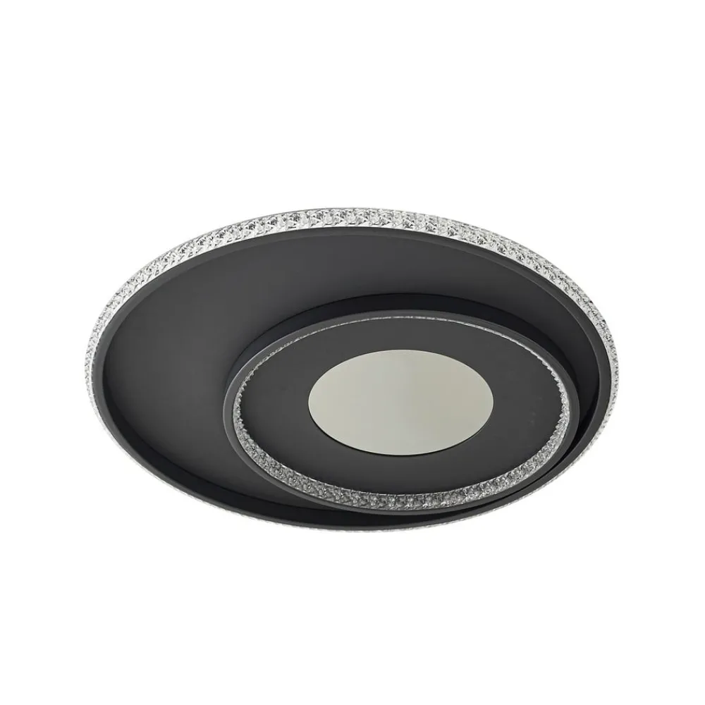 Loftlamper|Loftlamper ^ Lindby LED-loftlampe Inessa, Ø 51 cm, sort, CCT, dæmpbar