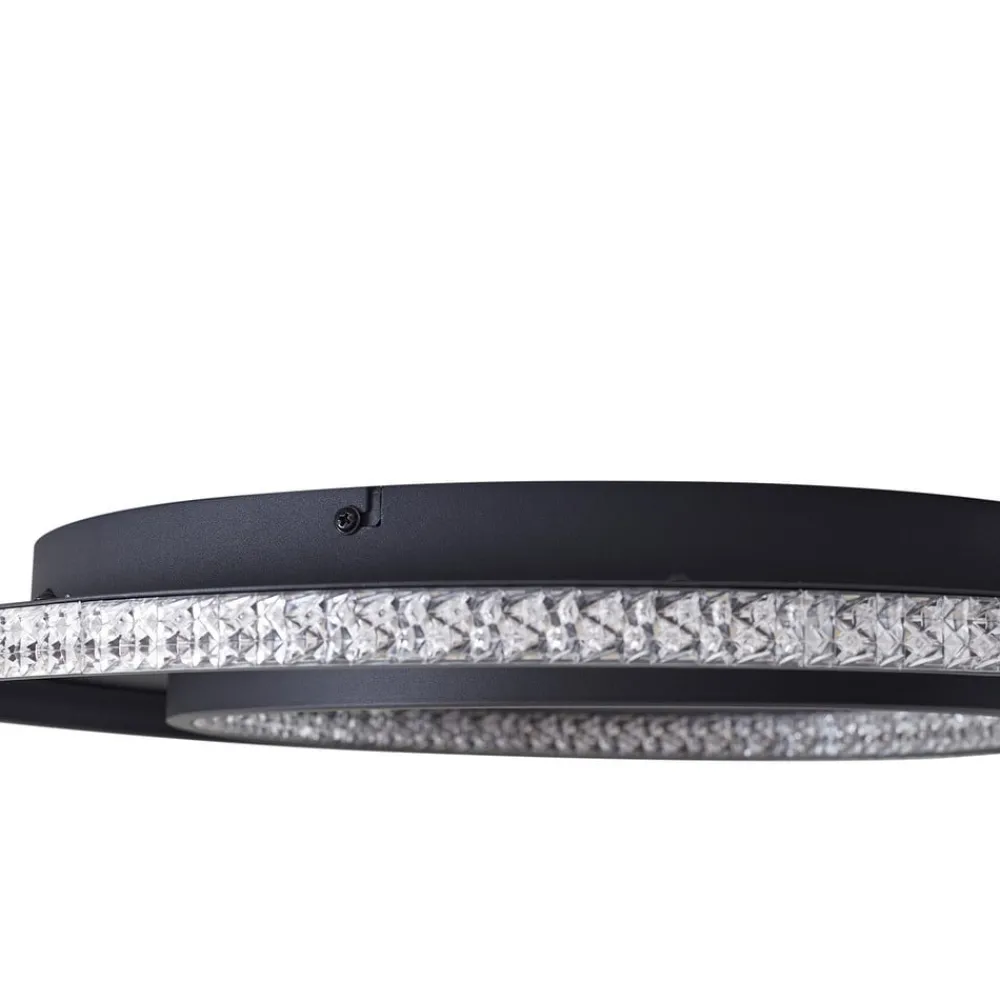 Loftlamper|Loftlamper ^ Lindby LED-loftlampe Inessa, Ø 51 cm, sort, CCT, dæmpbar
