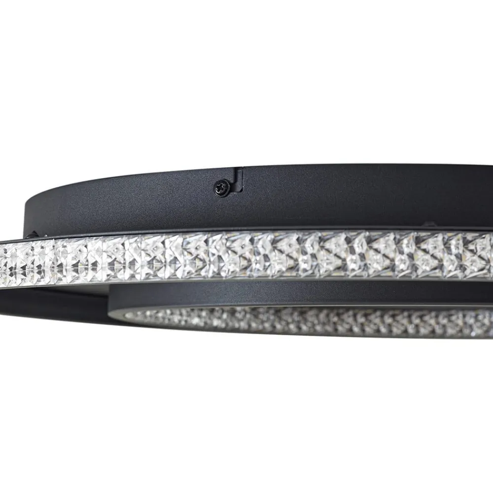 Loftlamper|Loftlamper ^ Lindby LED-loftlampe Inessa, Ø 51 cm, sort, CCT, dæmpbar