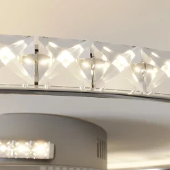 Loftlamper ^ Lindby LED-loftlampe Joline, Ø 45 cm, krystaller, metal