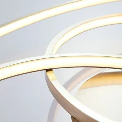 Gang|Loftlamper ^ Lindby LED-loftlampe Joline, Ø 60 cm, nikkelfarvet, metal